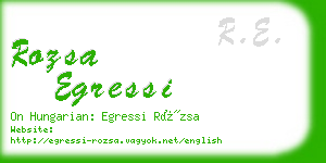 rozsa egressi business card